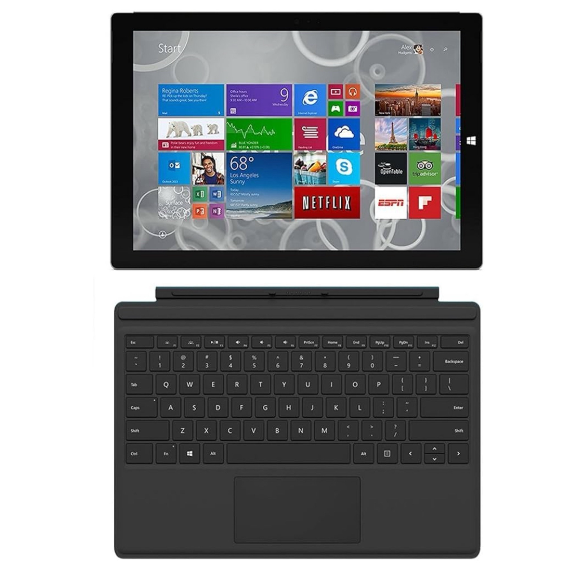 Microsoft Surface Pro 3 12.3" 2-in-1 Laptop | Intel i5 | 4GB RAM | 128GB SSD | Windows 11 Pro - Refurbished (Minor Wear) with Type Cover image 0