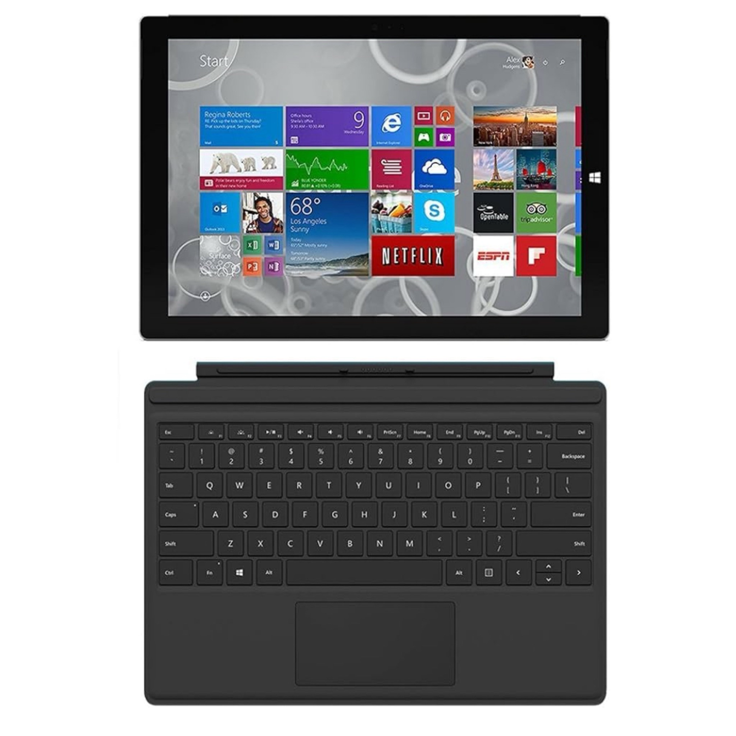 Microsoft Surface Pro 3 12.3" | Intel i5 | 8GB RAM | 256GB SSD | Windows 10 Pro - Refurbished Bundle with Type Cover image 0